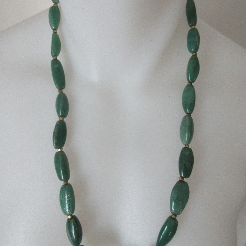 Vintage Costume 11" Jade Necklace